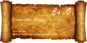Cserven Olga névjegykártya